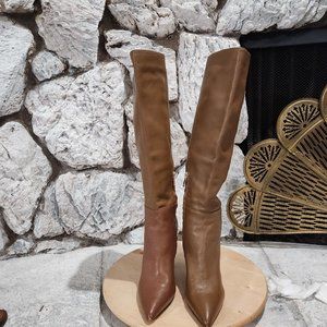 Sam Edelman Knee High Boots Caramel Tan Camel - Size 8 1/2 Women's